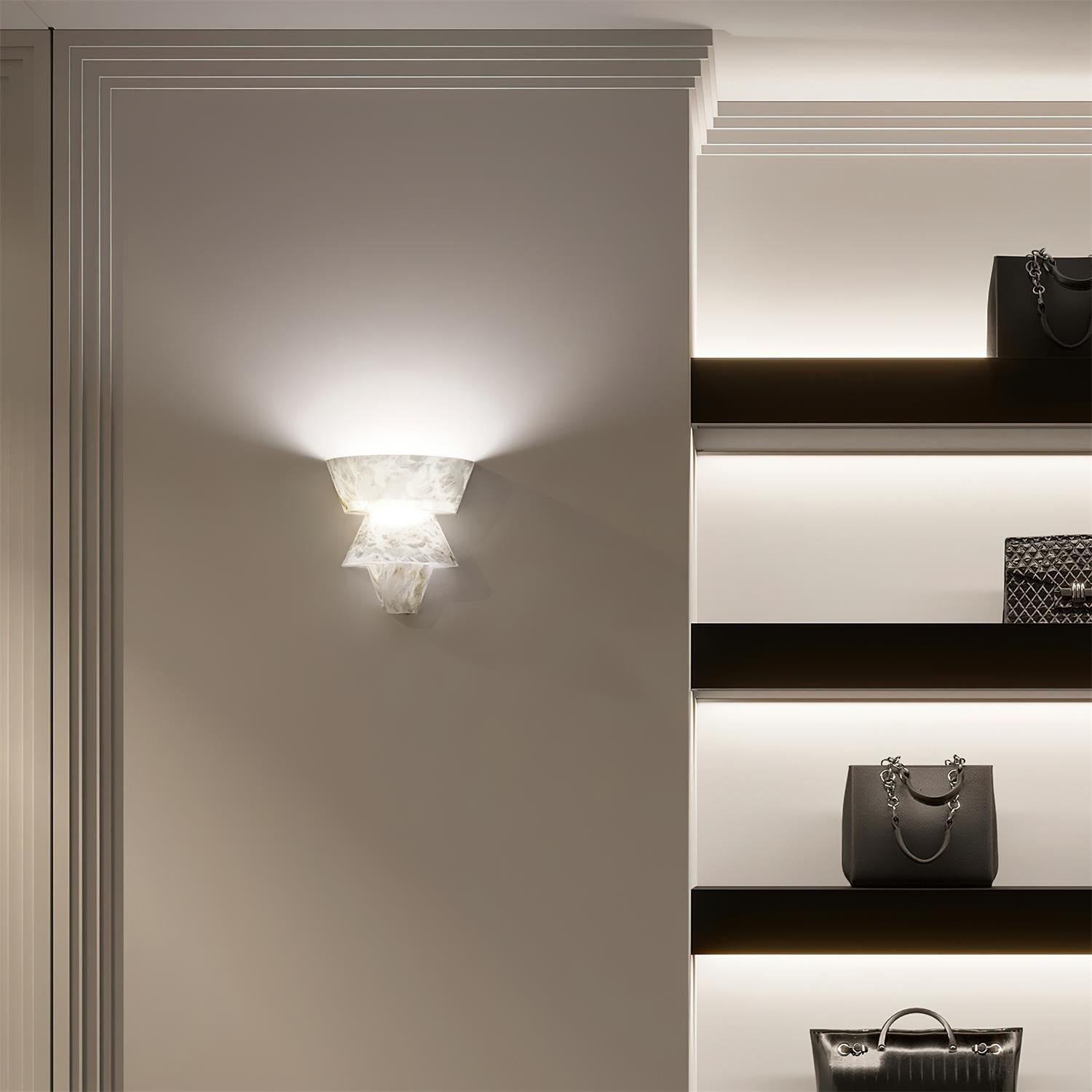 Elyon Elegant White Alabaster Wall Lamp - Neutralighting