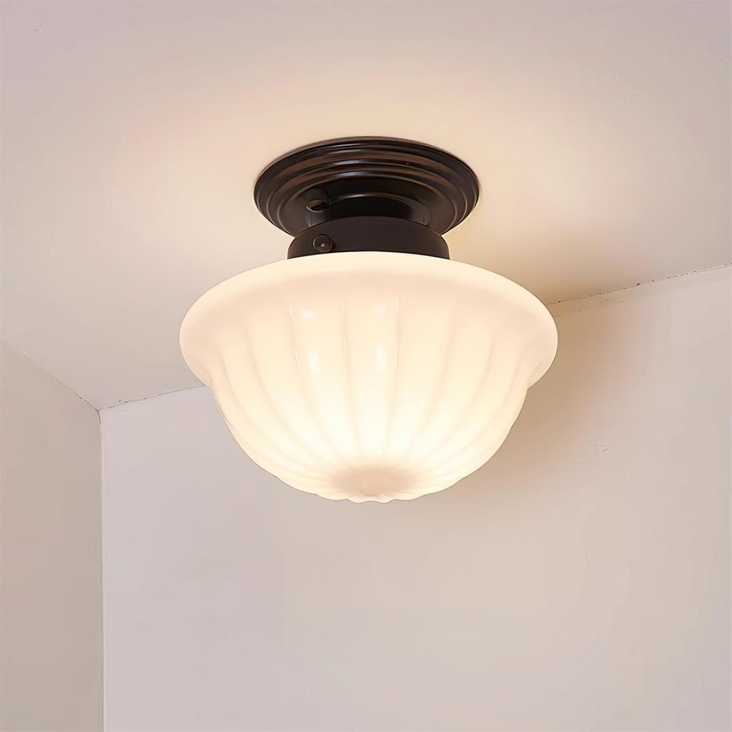 Evola Vintage Opal Glass Ceiling Light - Neutralighting