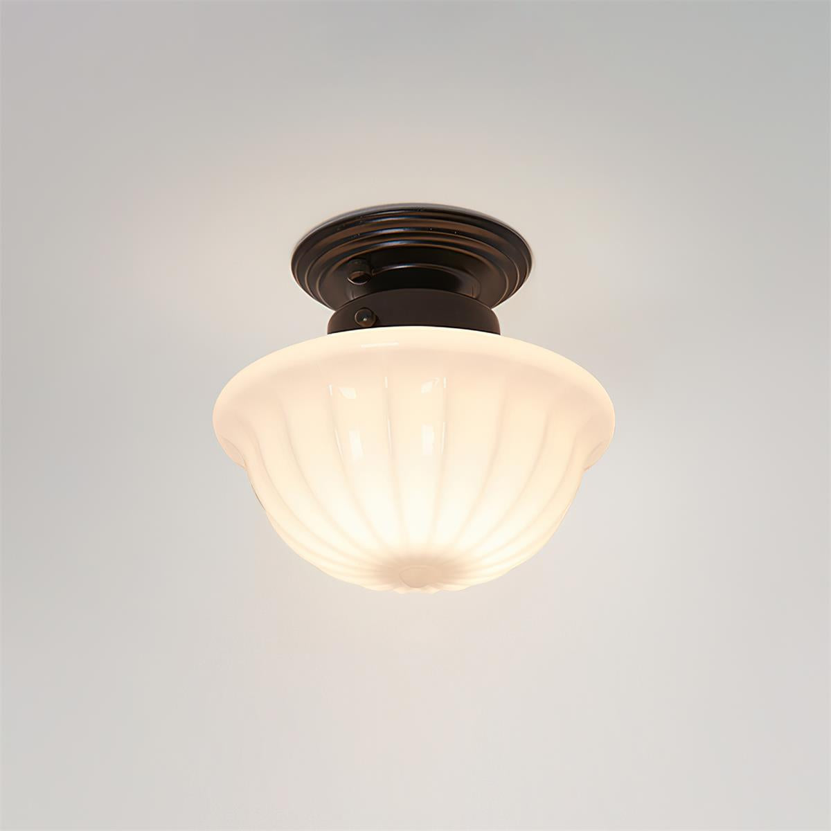 Evola Vintage Opal Glass Ceiling Light - Neutralighting