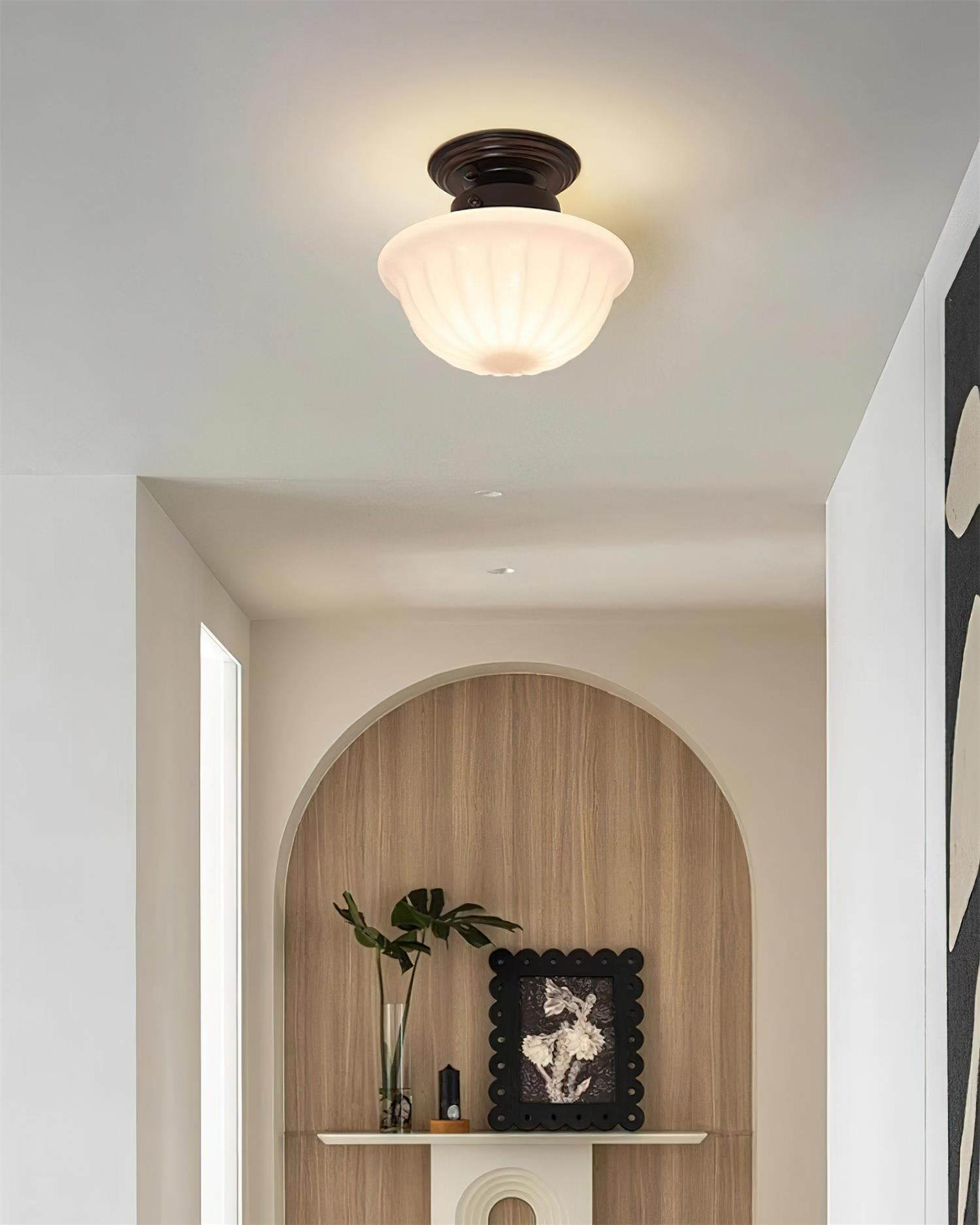 Evola Vintage Opal Glass Ceiling Light - Neutralighting