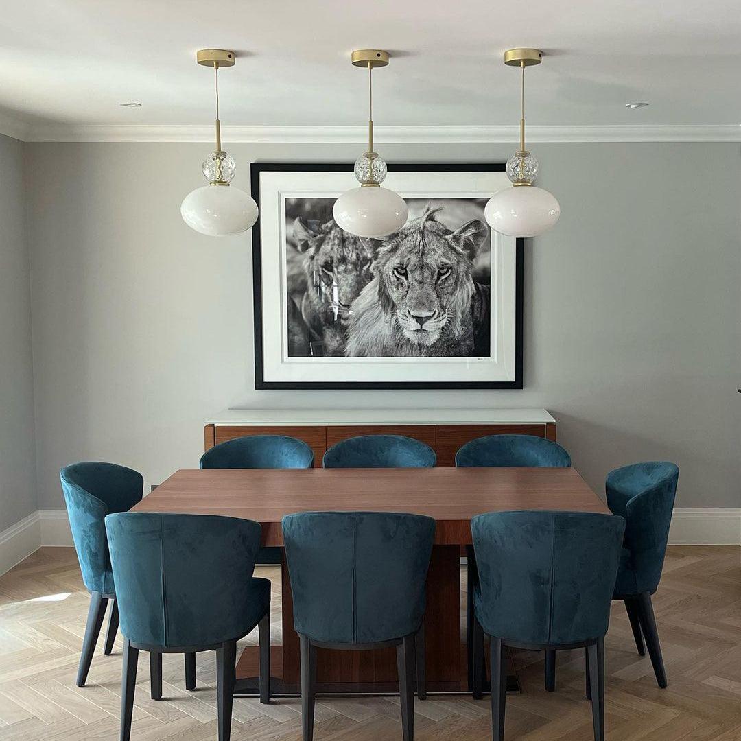 Orbelin Glass and Brass Pendant Lamp - Neutralighting