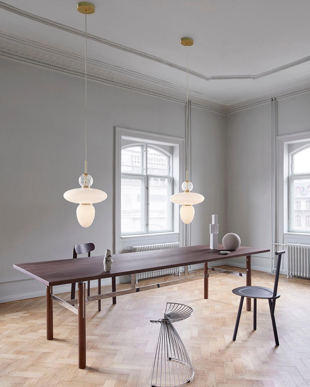 Orbelin Glass and Brass Pendant Lamp - Neutralighting