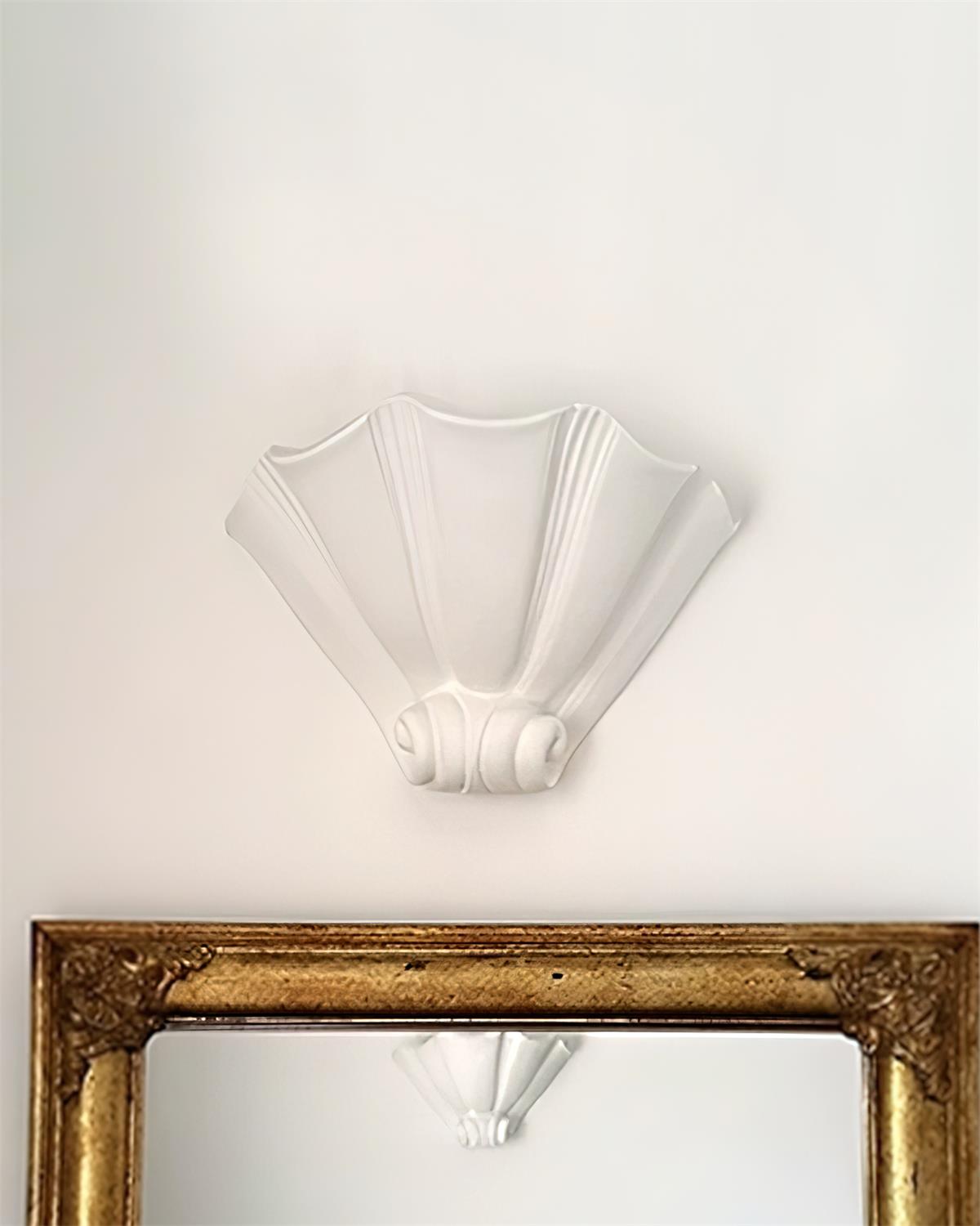 Ysola White Plaster Shell Wall Lamp - Neutralighting