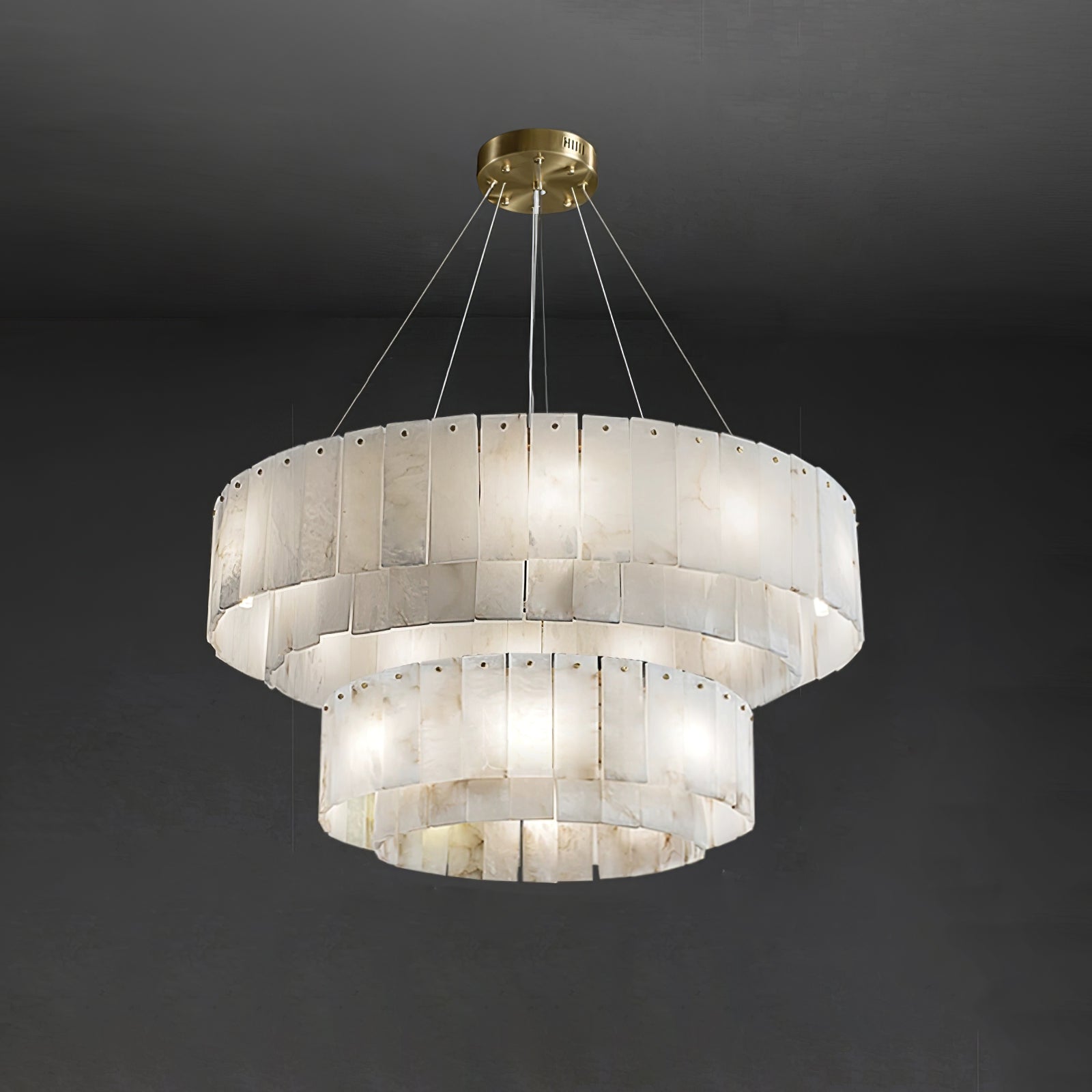 Zelaean Alabaster Round Pendant Light - Neutralighting