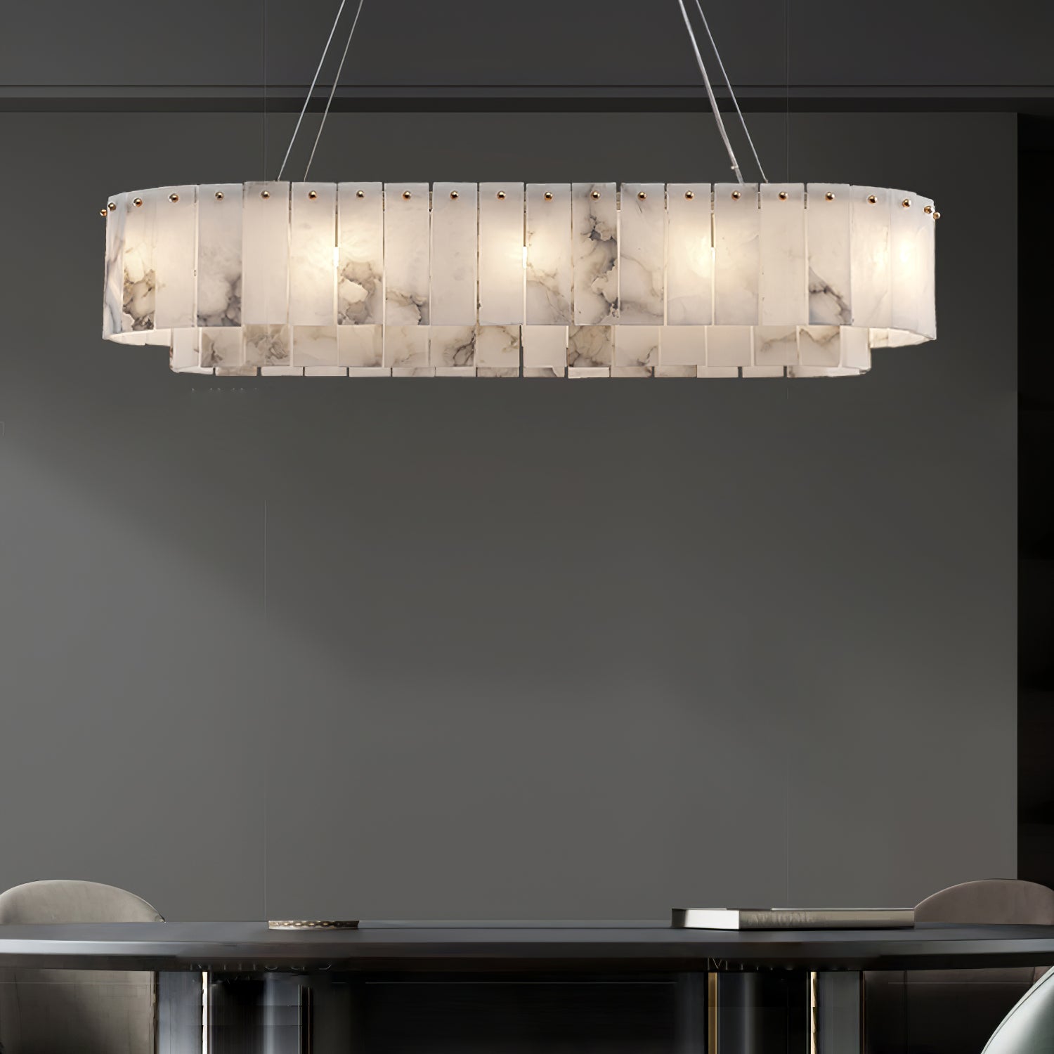 Zelaean Alabaster Round Pendant Light - Neutralighting