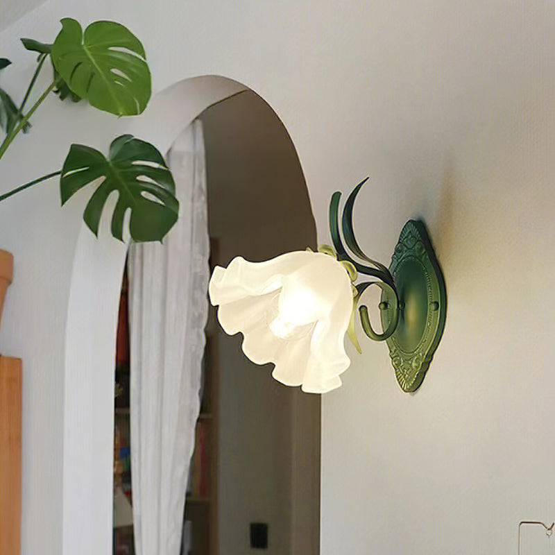 Arisha Flower Metal Glass Indoor Wall Lamp Bedroom Living Room - Neutralighting