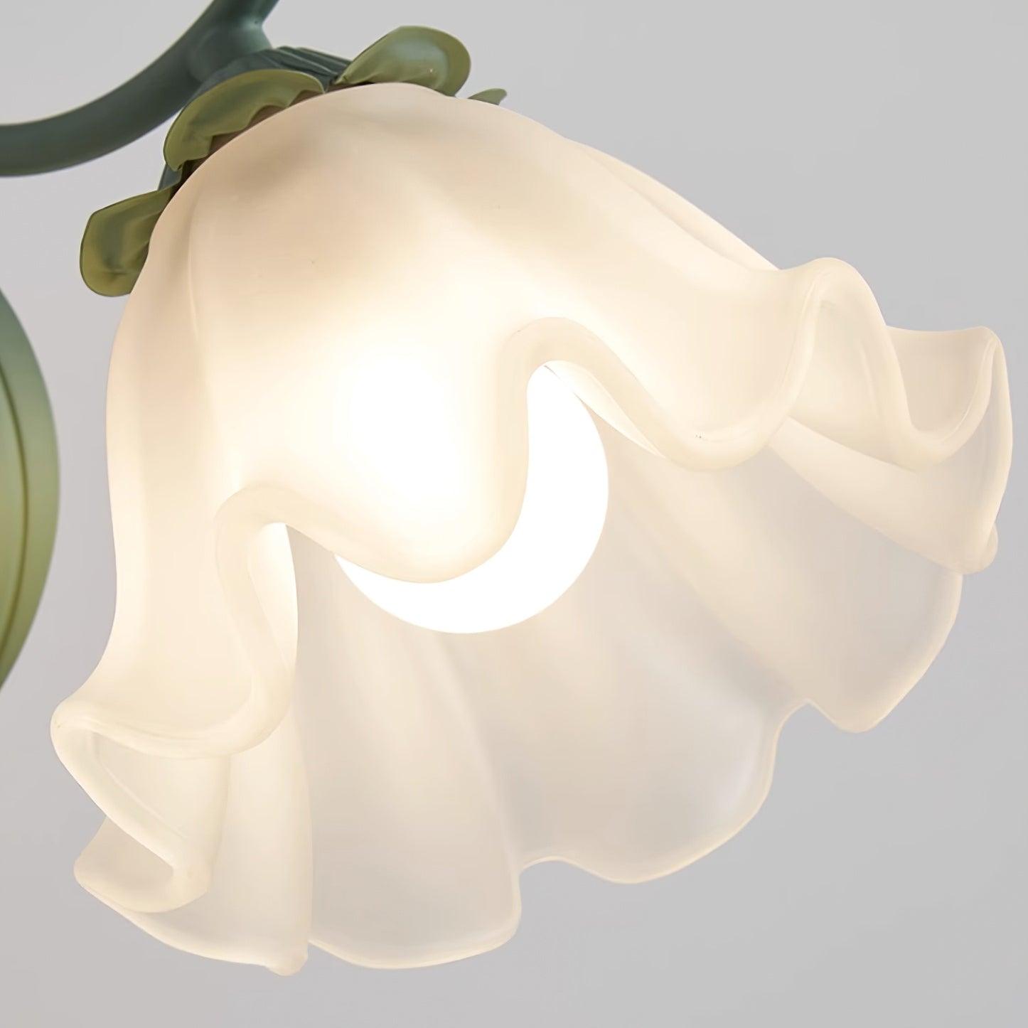 Wall Lamp Vintage Floral Glass Shade for Bedroom and Living Room - Neutralighting