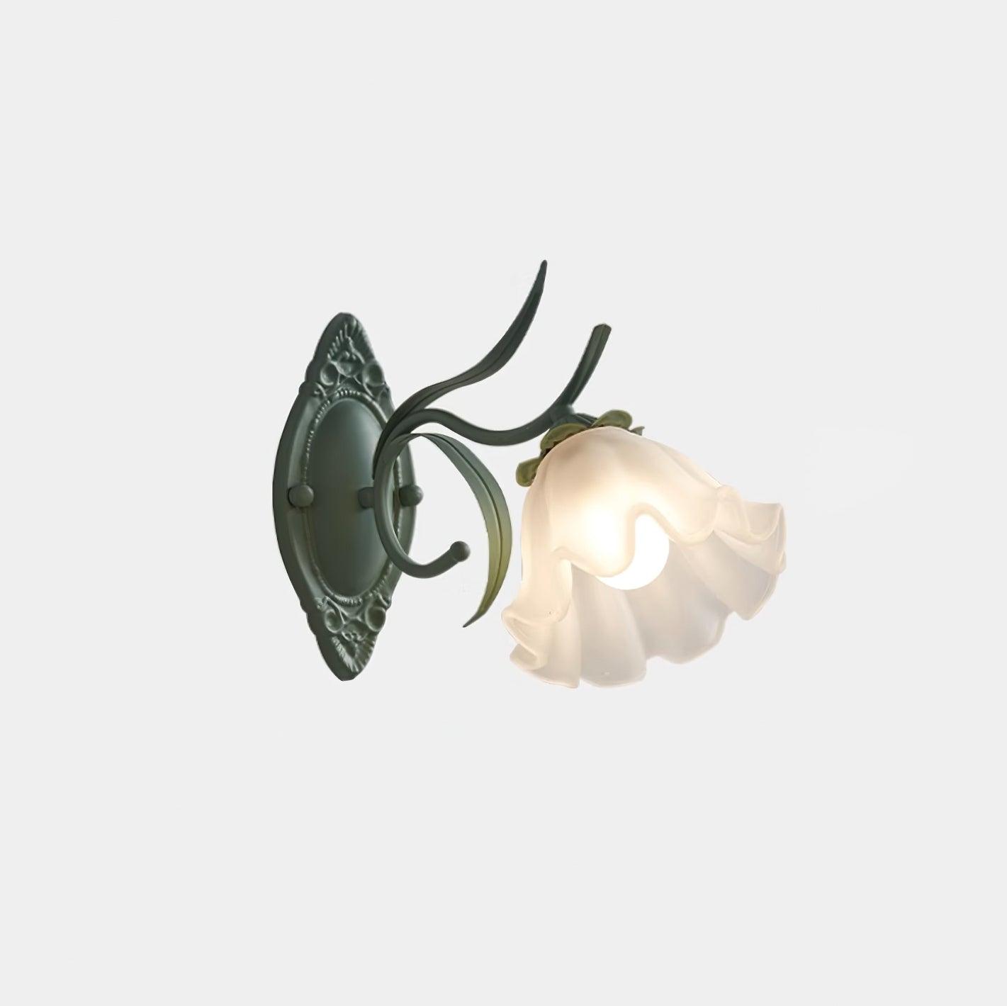Wall Lamp Vintage Floral Glass Shade for Bedroom and Living Room - Neutralighting