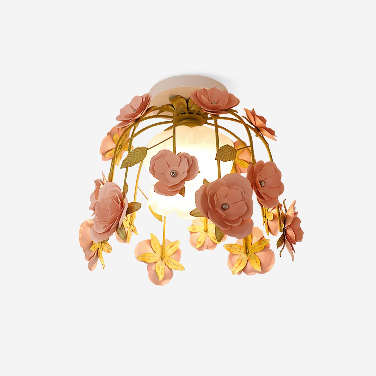 Ceiling Light Metal Canopy Floral Blossom Romantic Ambience - Neutralighting