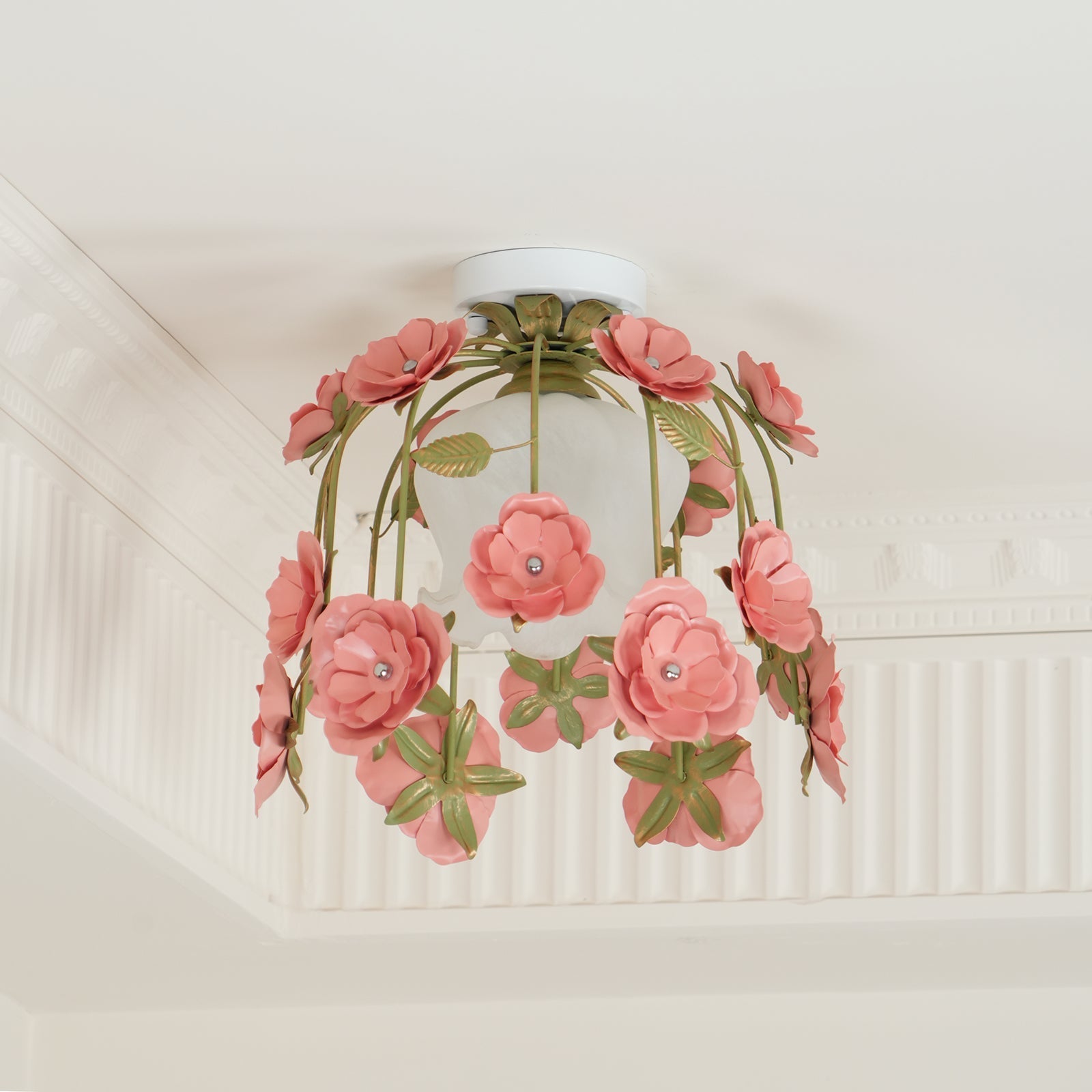 Ceiling Light Metal Canopy Floral Blossom Romantic Ambience - Neutralighting