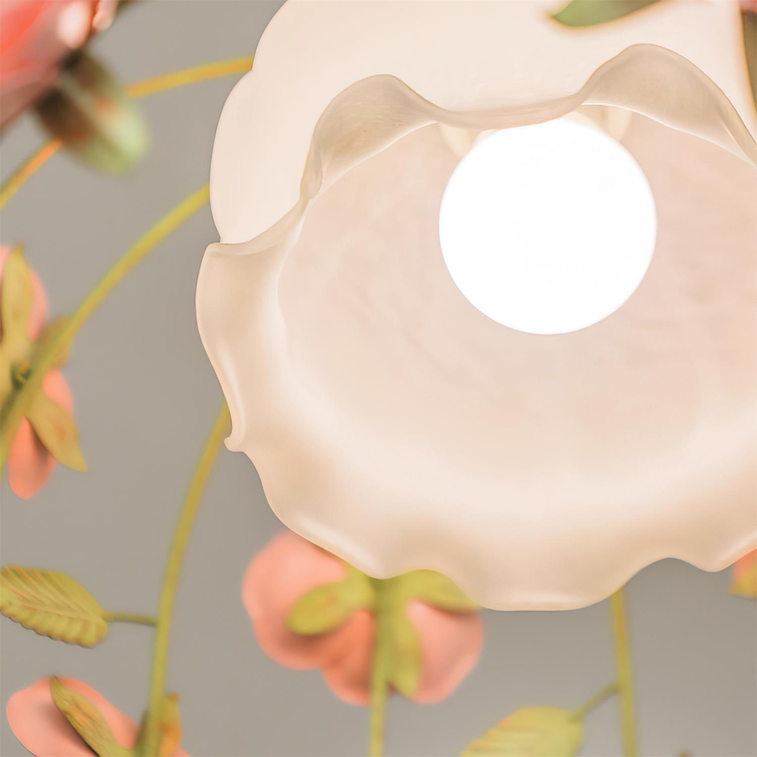 Ceiling Light Metal Canopy Floral Blossom Romantic Ambience - Neutralighting