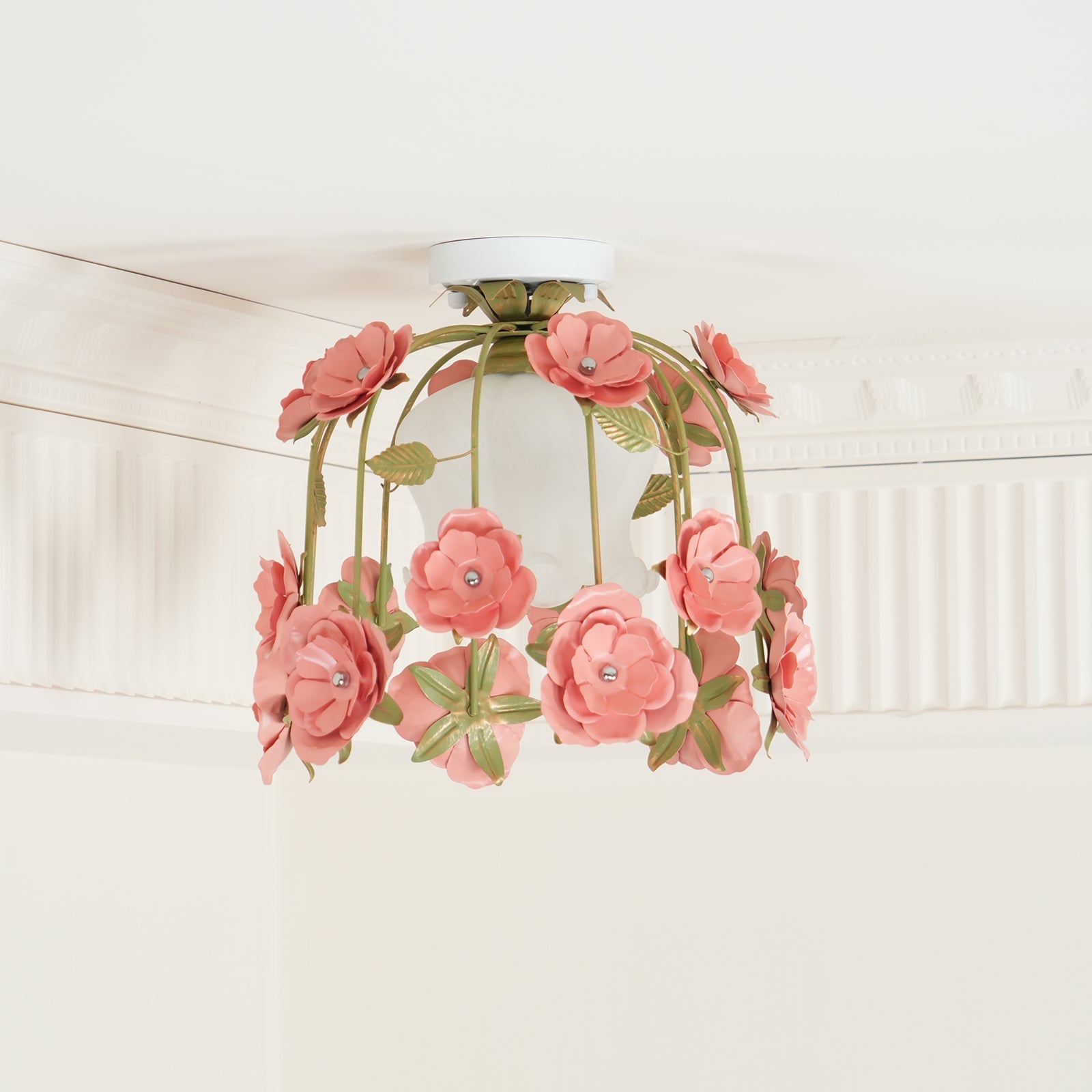 Ceiling Light Metal Canopy Floral Blossom Romantic Ambience - Neutralighting