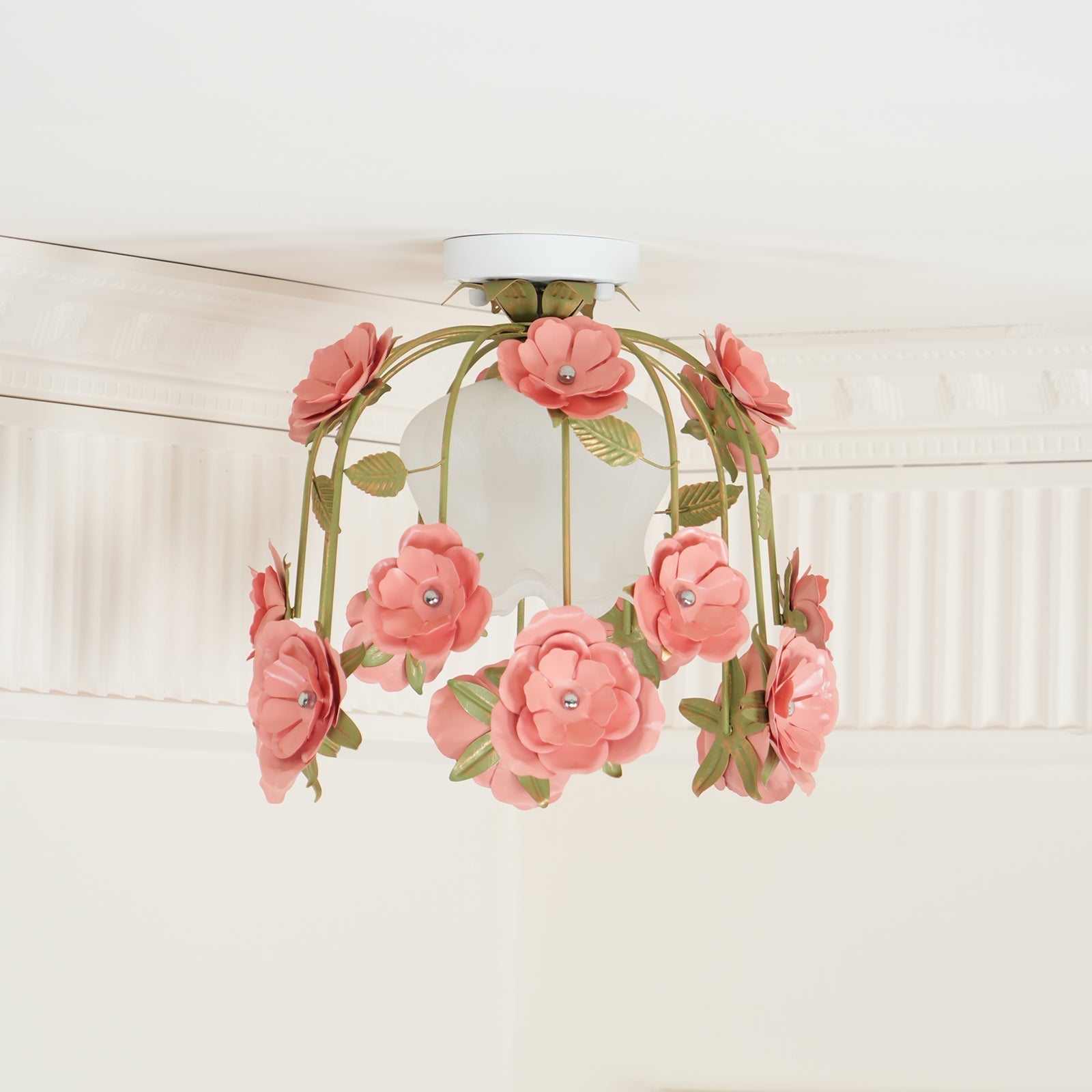 Ceiling Light Metal Canopy Floral Blossom Romantic Ambience - Neutralighting