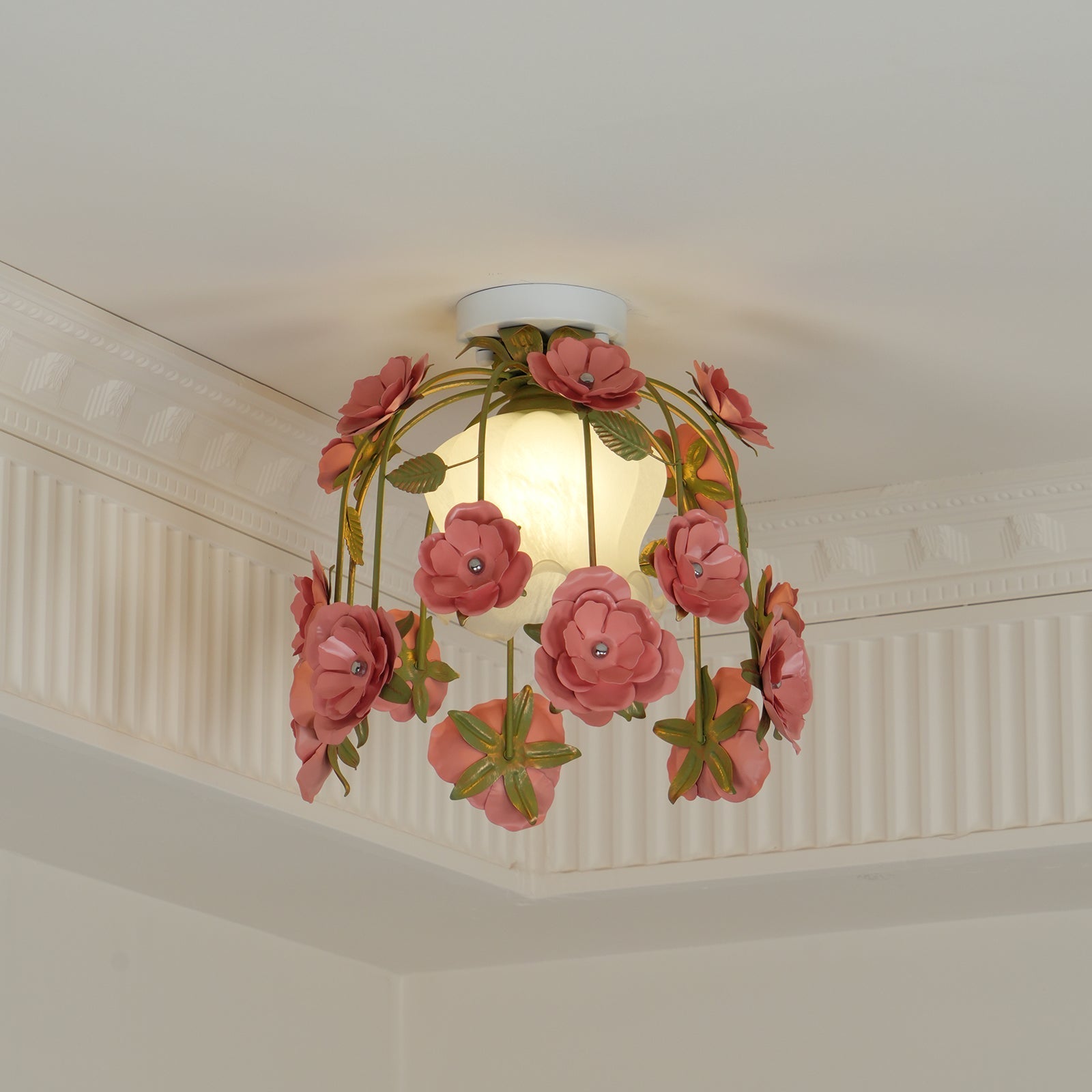 Ceiling Light Metal Canopy Floral Blossom Romantic Ambience - Neutralighting