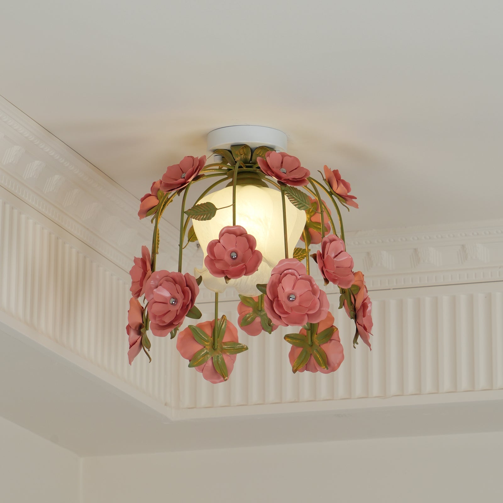 Ceiling Light Metal Canopy Floral Blossom Romantic Ambience - Neutralighting