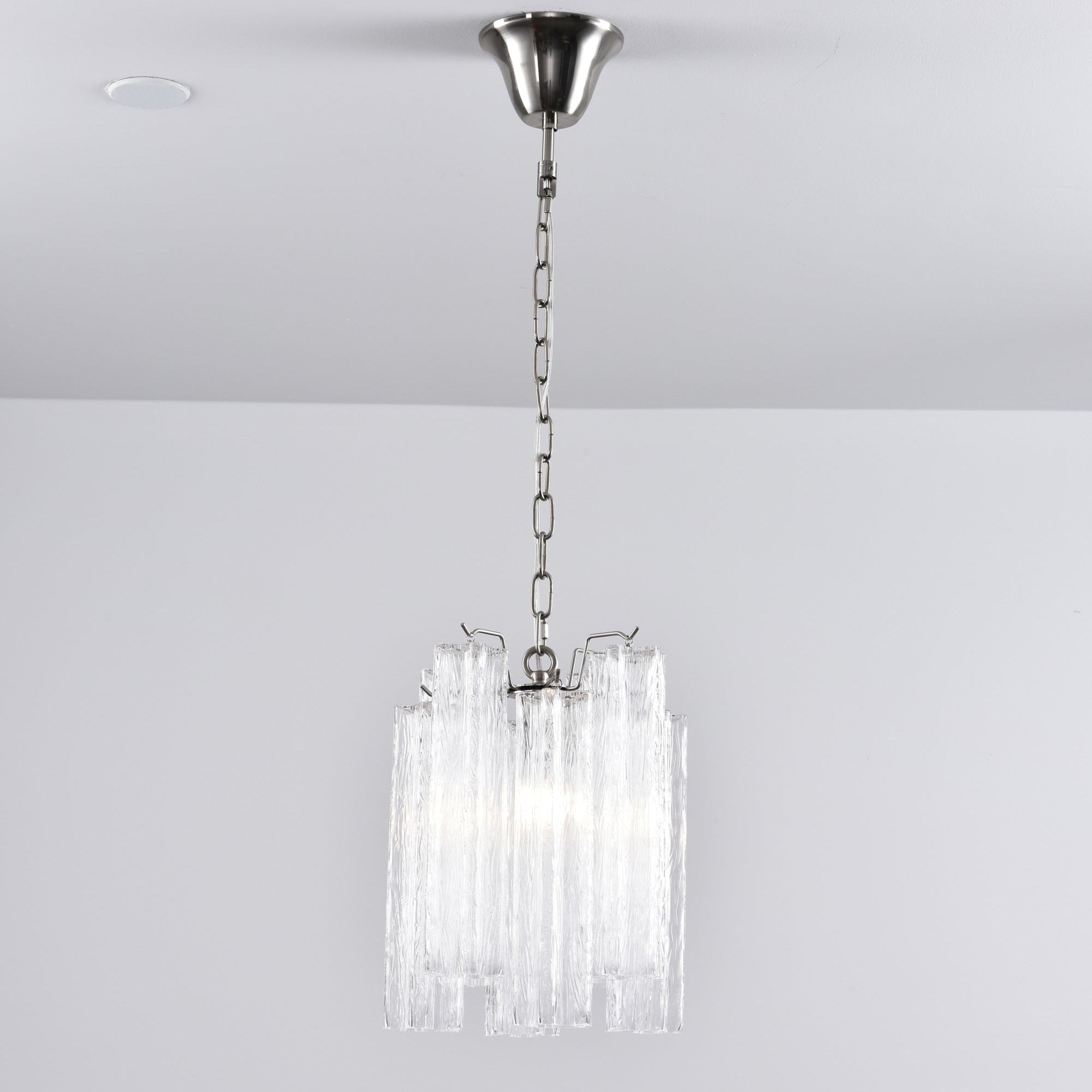 Aurora Chandelier Pink Gradient Murano Glass