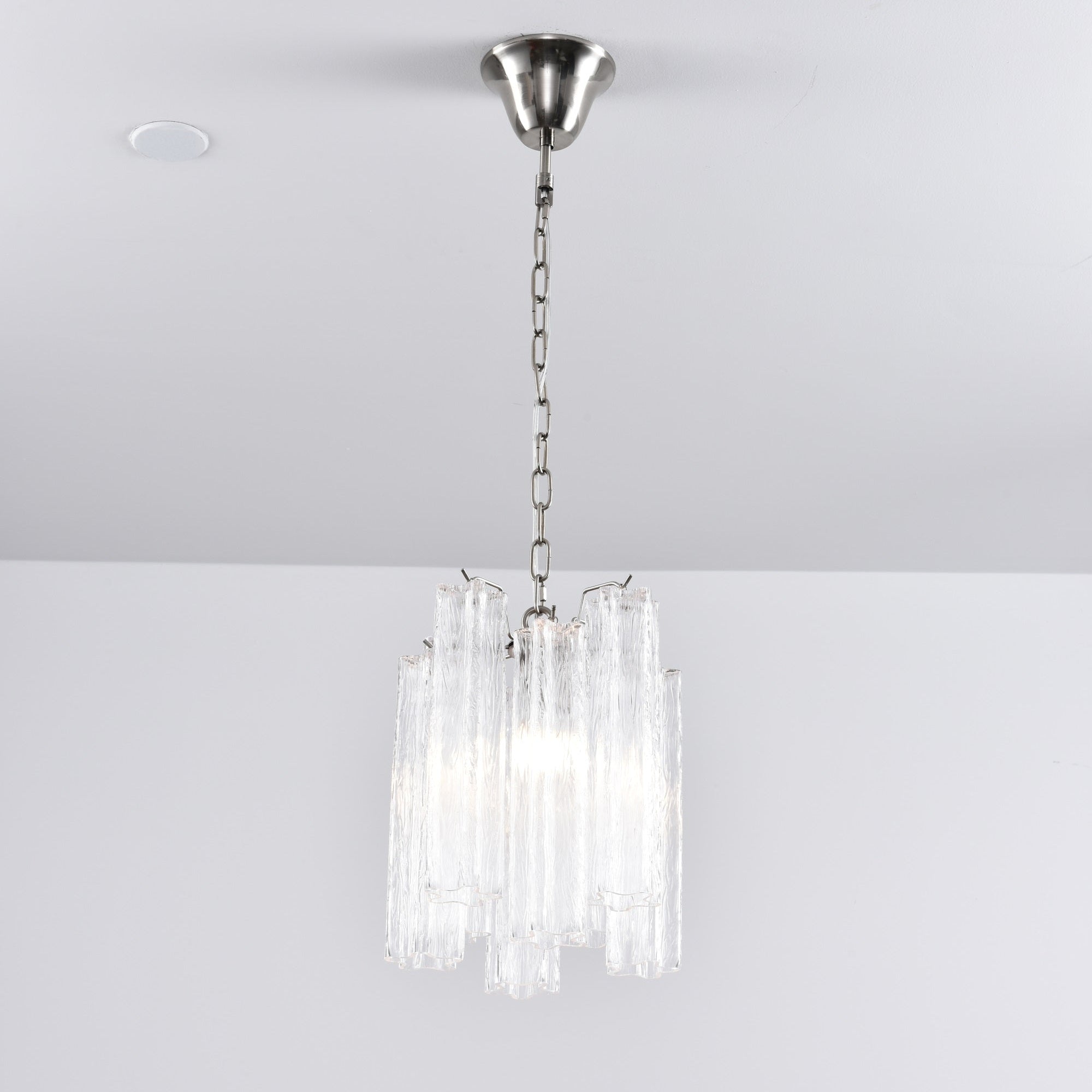 Aurora Chandelier Pink Gradient Murano Glass