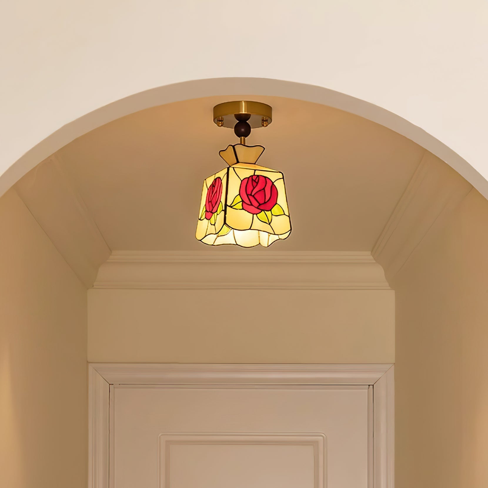 Joviel Tiffany Rose Ceiling Light - Neutralighting