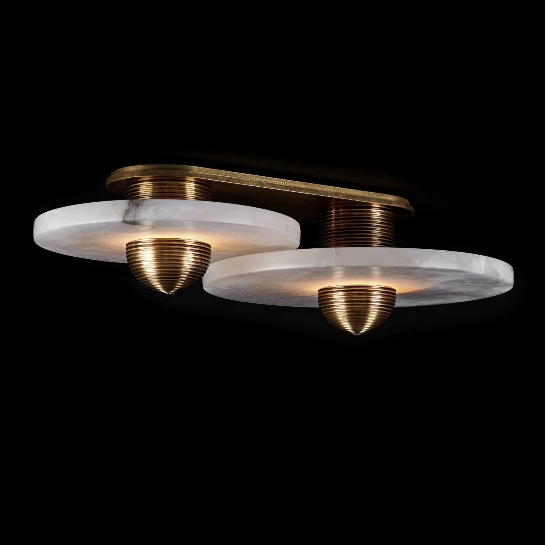 Round Wall Lamp Alabaster Cluster Trio - Neutralighting