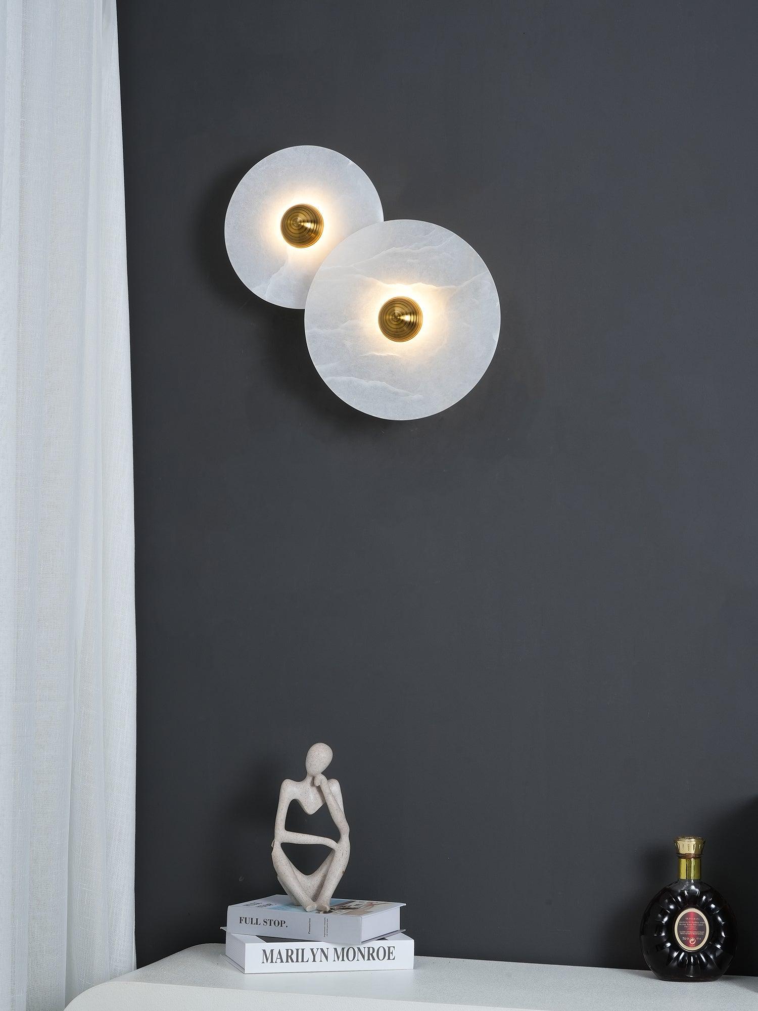Round Wall Lamp Alabaster Cluster Trio - Neutralighting