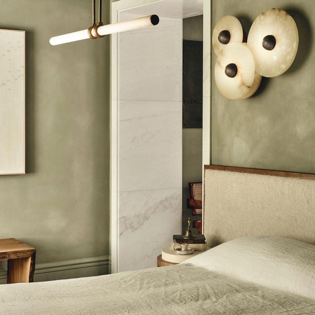Round Wall Lamp Alabaster Cluster Trio - Neutralighting