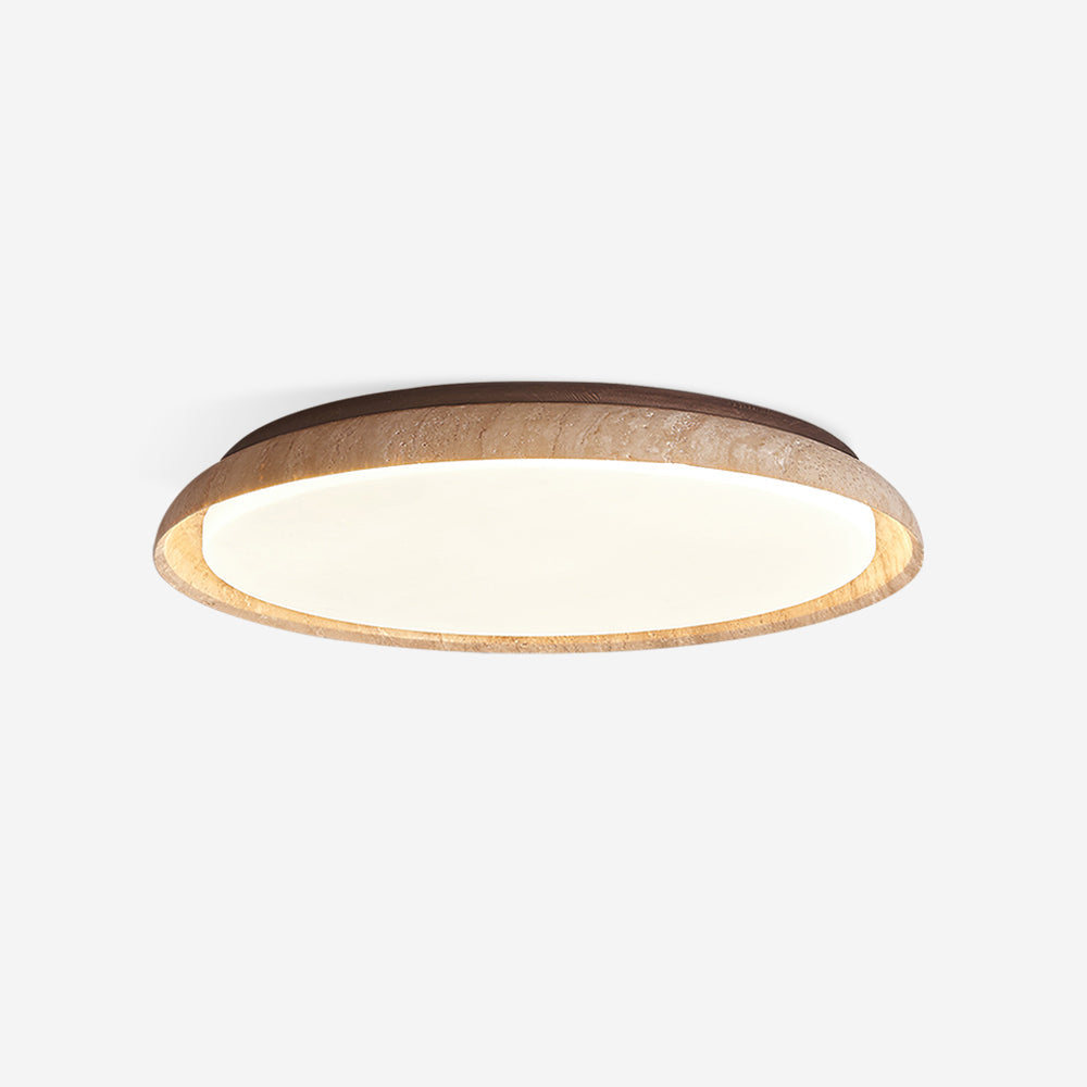 Halo Round Travertine Ceiling Light - Neutralighting