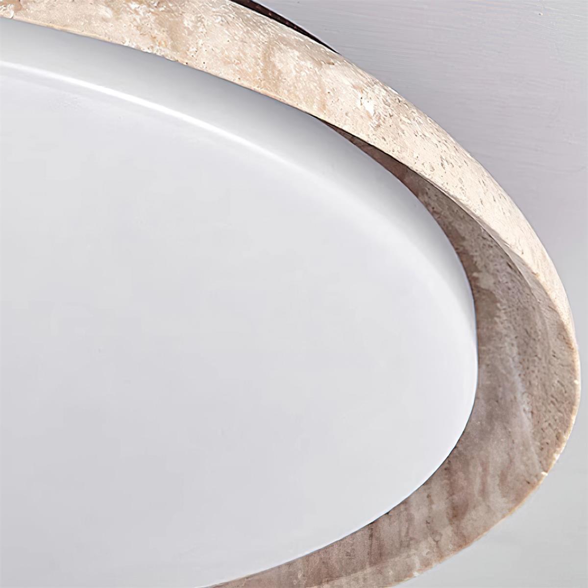 Halo Round Travertine Ceiling Light - Neutralighting