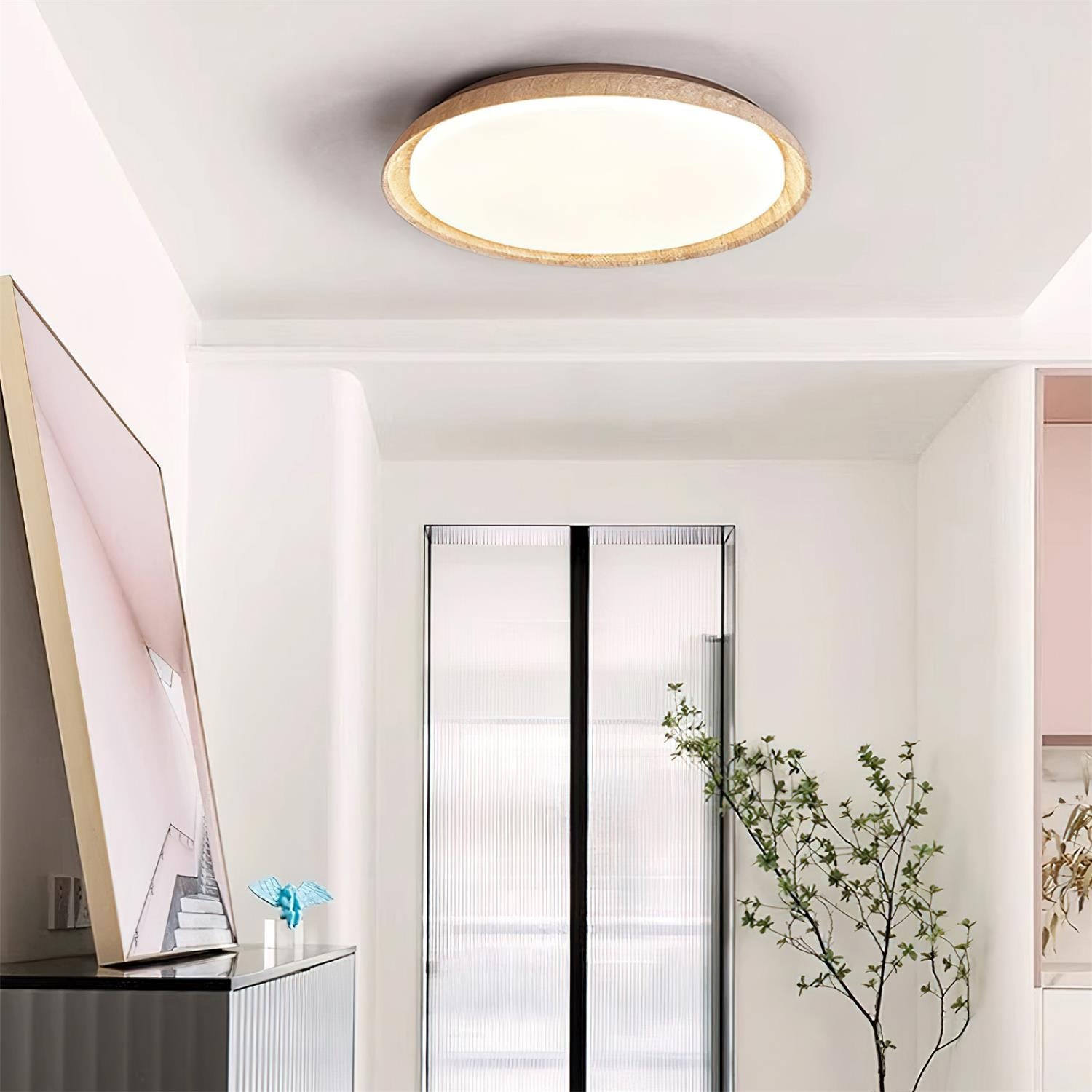 Halo Round Travertine Ceiling Light - Neutralighting