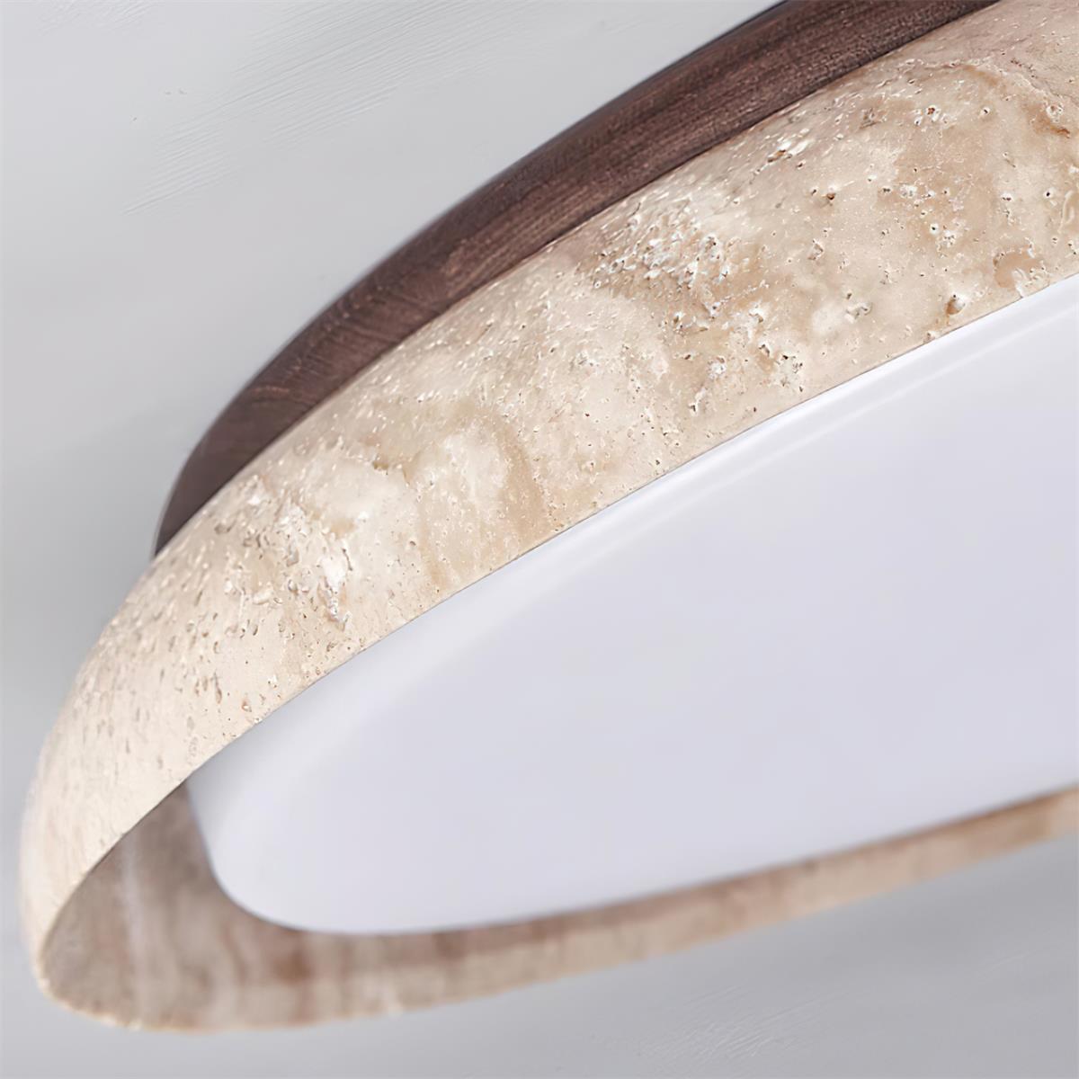 Halo Round Travertine Ceiling Light - Neutralighting