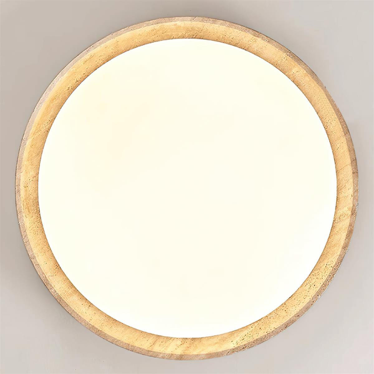 Halo Round Travertine Ceiling Light - Neutralighting