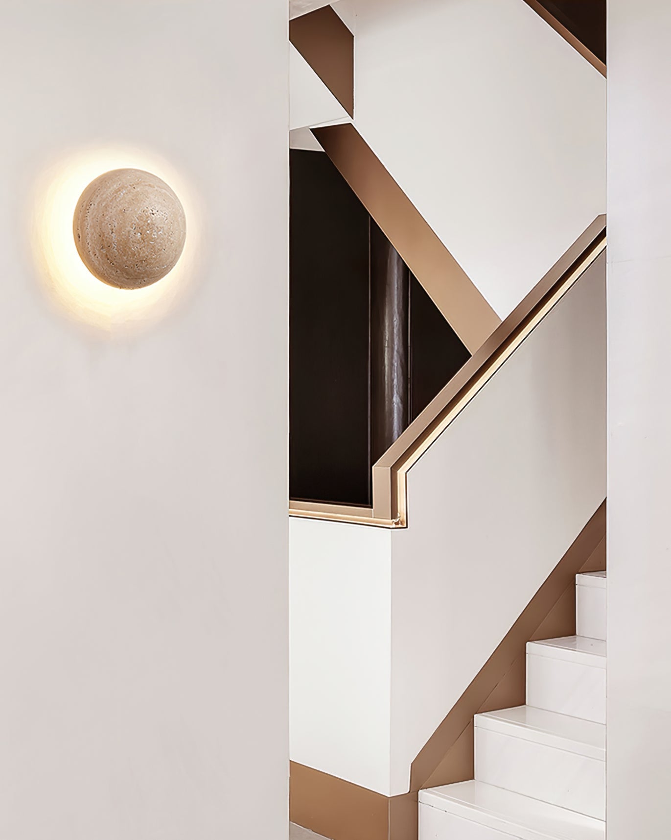 Ritta Round Travertine Wall Lamp - Neutralighting