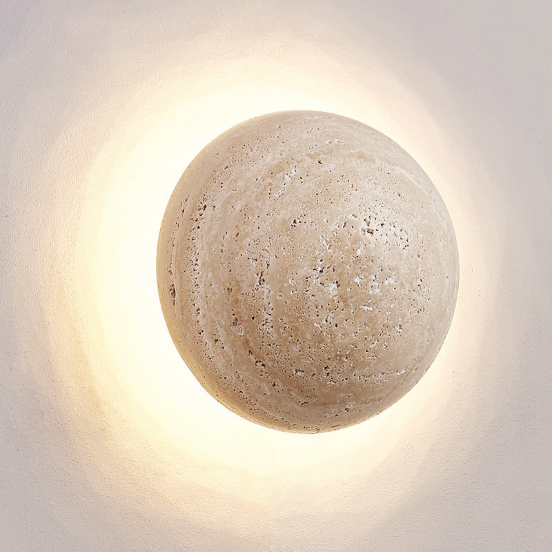 Ritta Round Travertine Wall Lamp - Neutralighting