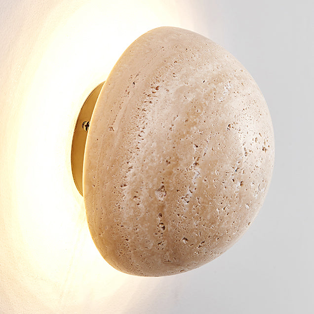 Ritta Round Travertine Wall Lamp - Neutralighting