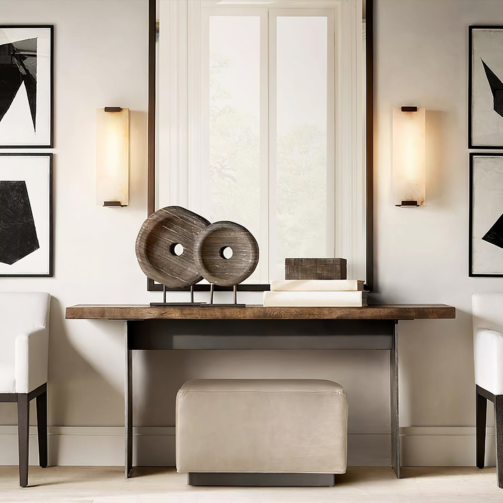 Roux Wall Lamp Alabaster Panel Glow - Neutralighting