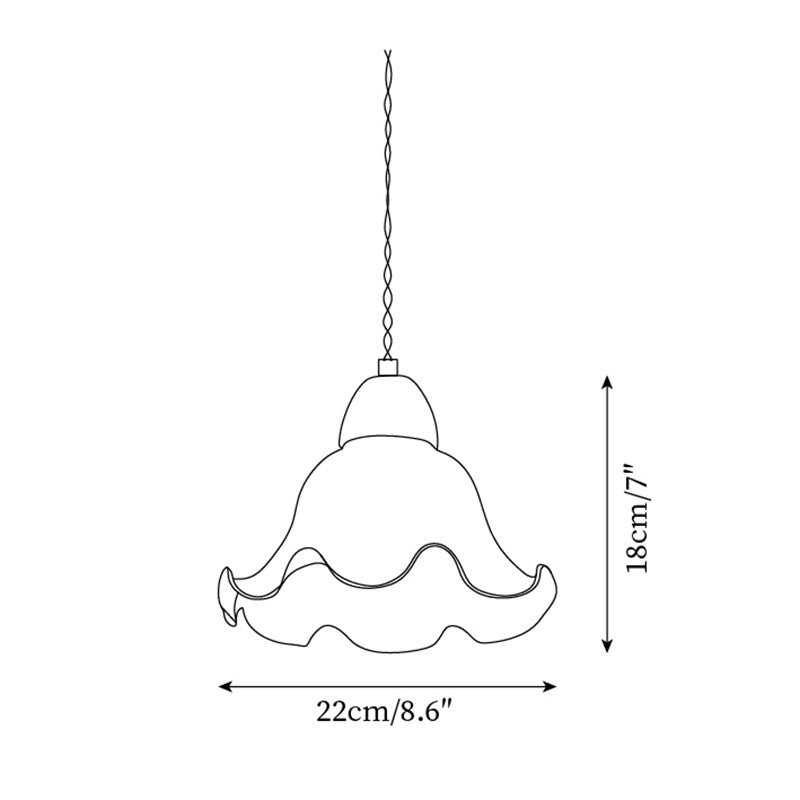 Glyna Wavy Glass Pendant Light - Neutralighting