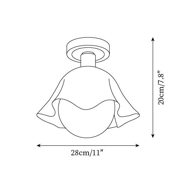 Petalia Semi-Flush Mount Ceiling Light - Neutralighting