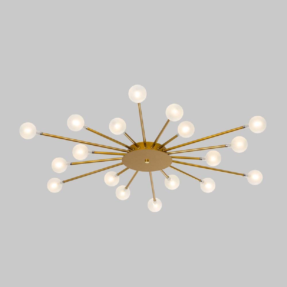 Arisha Nordic LED Flush Mount Ceiling Light Gold/Black Metal Living Room - Neutralighting
