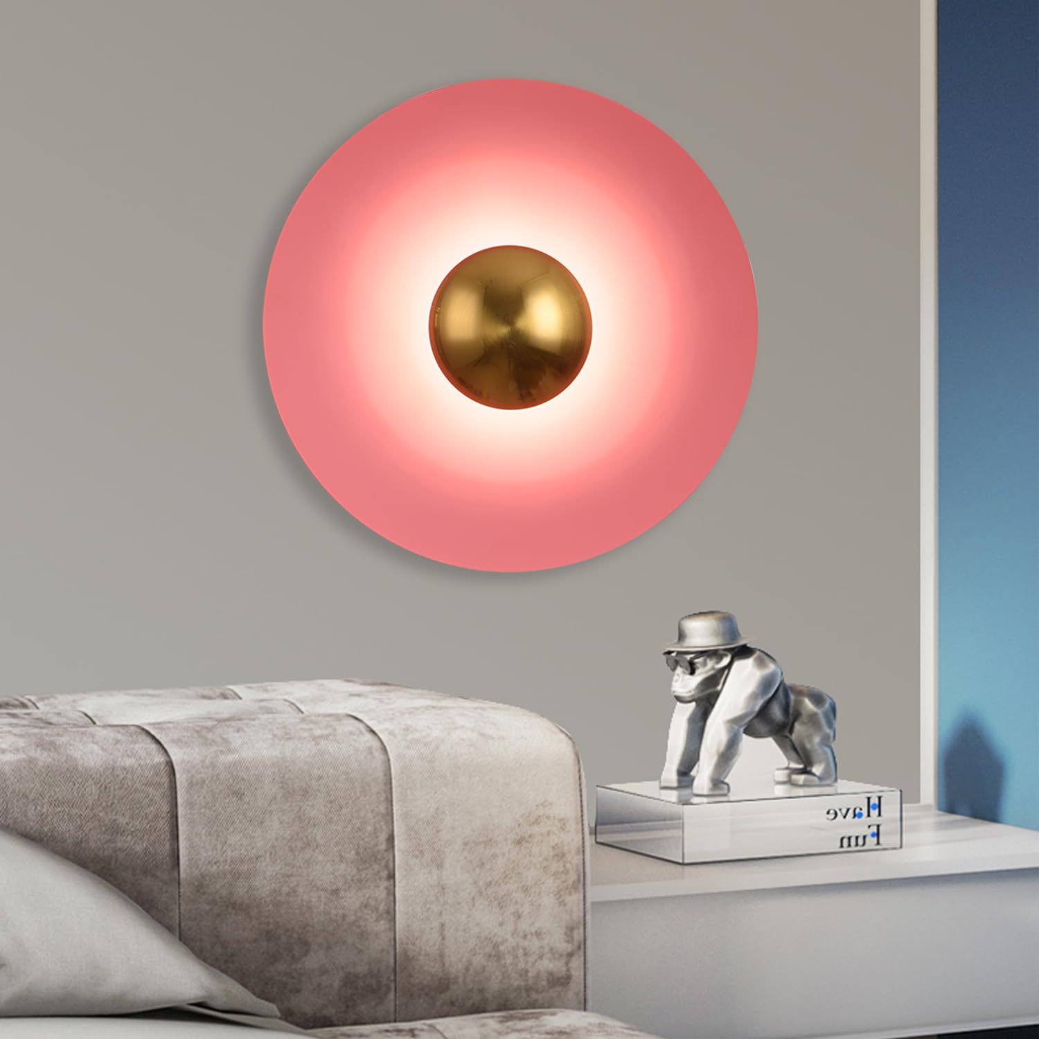 Valentina Minimalist Plate LED Indoor Wall Lamp Metal Hotel Bedroom - Neutralighting