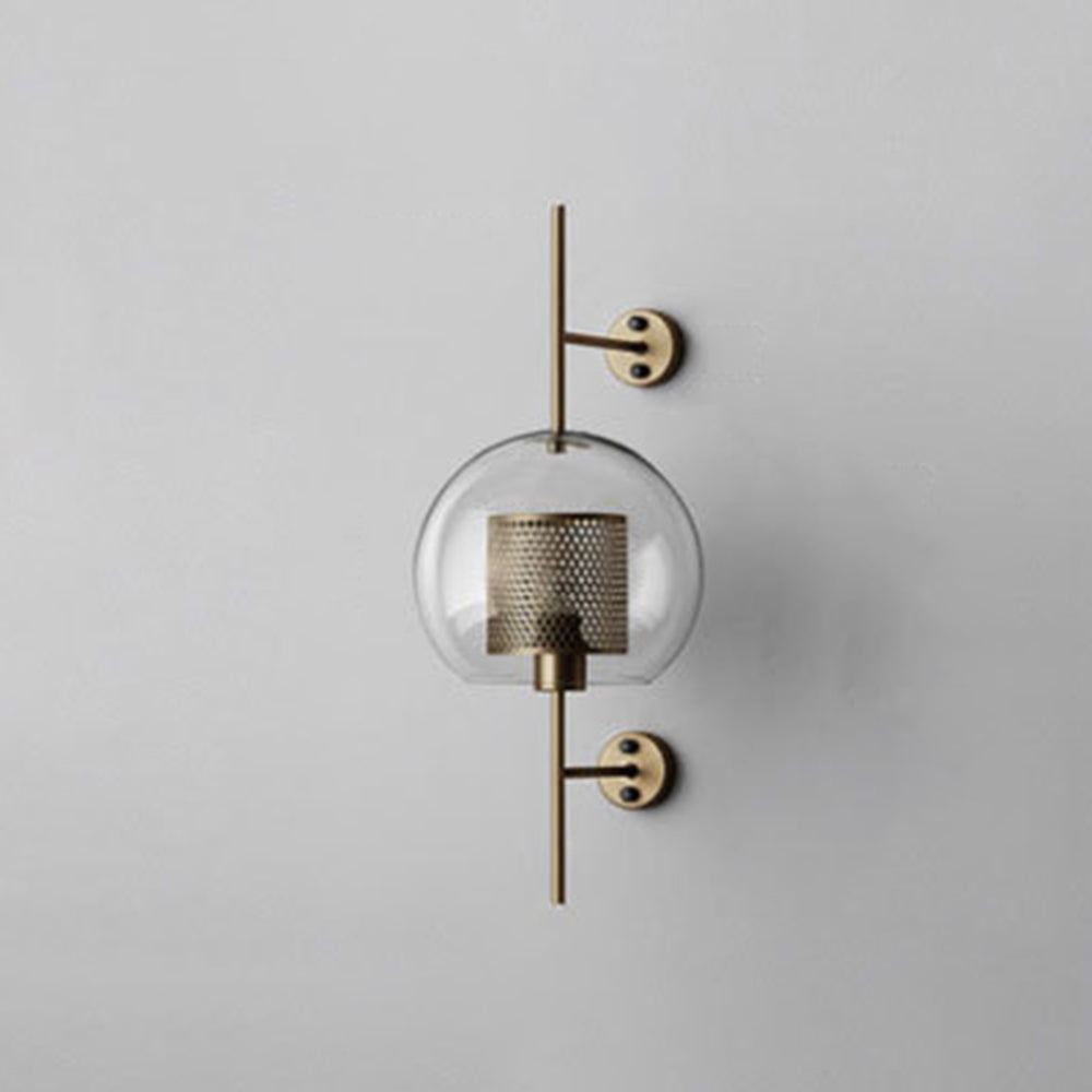 Kiri Industrial Classy Global Clear Glass Wall Lamp - Neutralighting