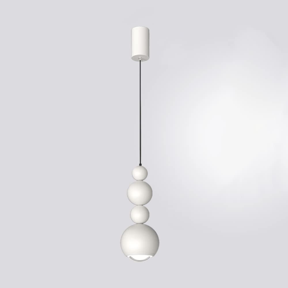 Muto Vintage LED Pendant Globe Light White Metal Wood Bedroom - Neutralighting