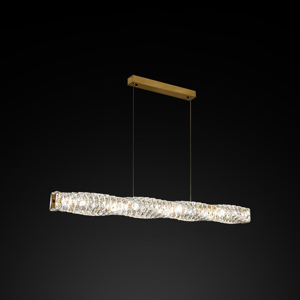 Kristy Crystal Sliver and Gold Pendant Light, Stainless Steel - Neutralighting