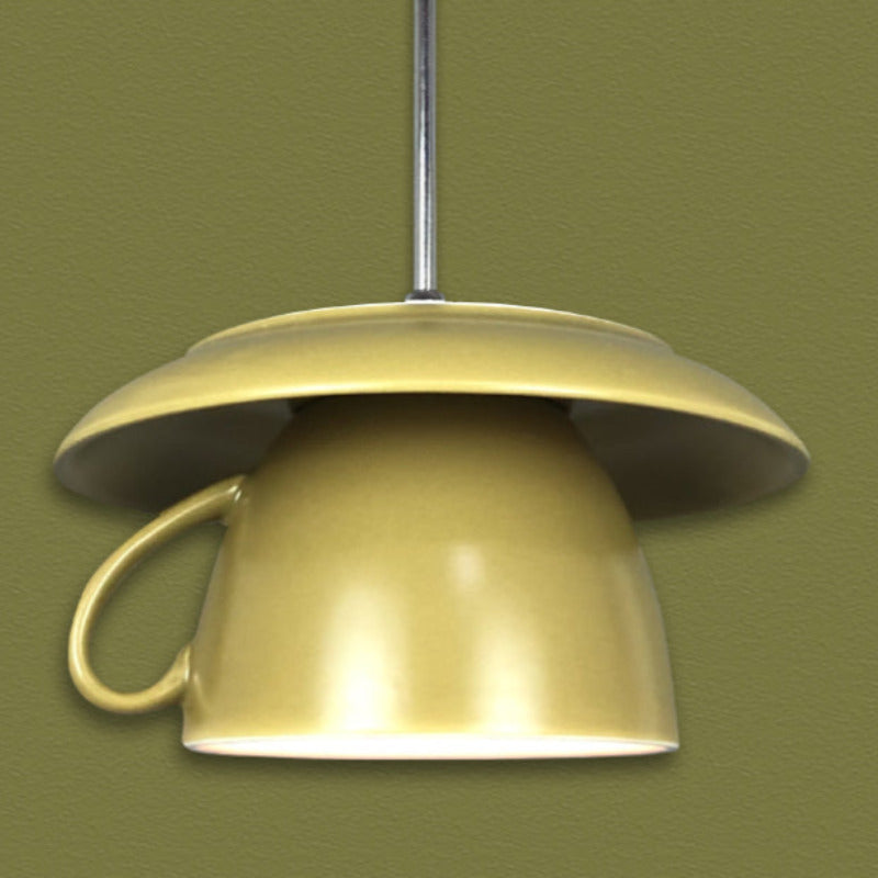 Valentina Pop Art Cup Ceramic LED Pendant Light Study Bedroom - Neutralighting