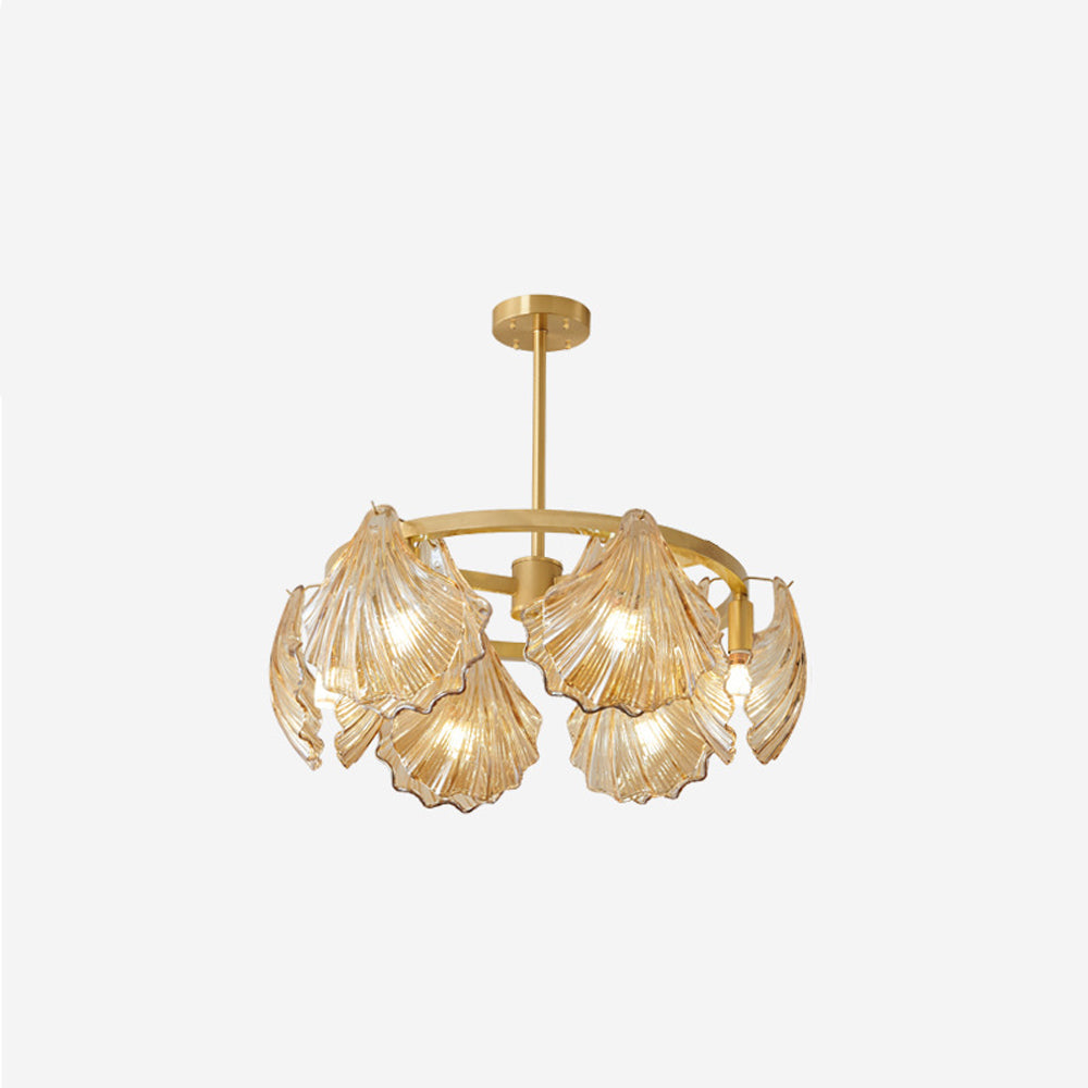 Kristy Modern Annular Metal And Glass Pendant Light, Black/Gold - Neutralighting