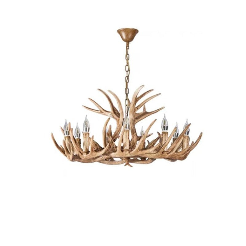 Silva Retro Deer Antlers Candle light Horn Resin Chandelier - Neutralighting