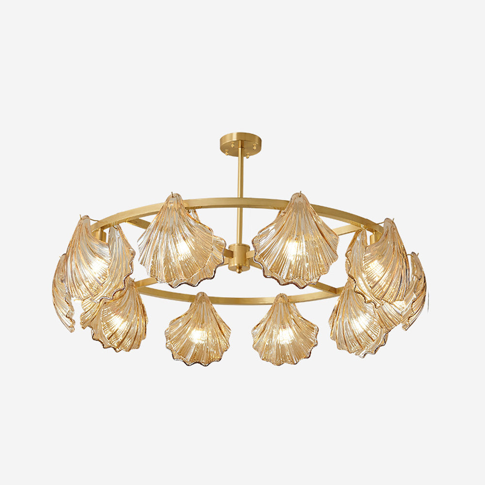 Kristy Modern Annular Metal And Glass Pendant Light, Black/Gold - Neutralighting