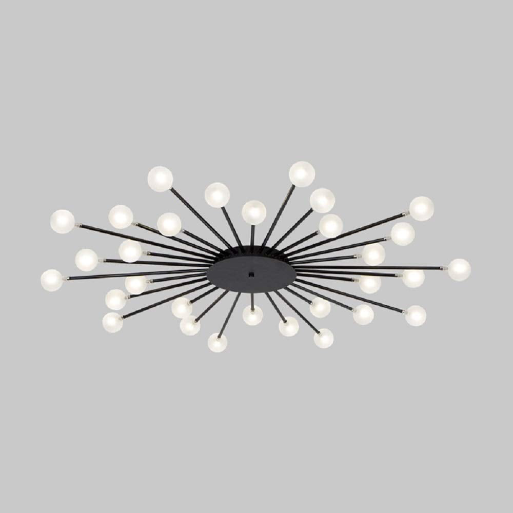 Arisha Nordic LED Flush Mount Ceiling Light Gold/Black Metal Living Room - Neutralighting