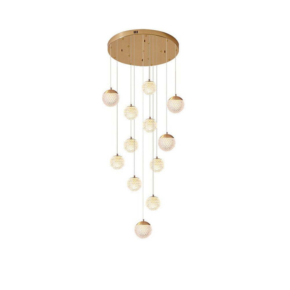Arisha Multi Staircase Modern Art Deco Pendant Light, Gold - Neutralighting