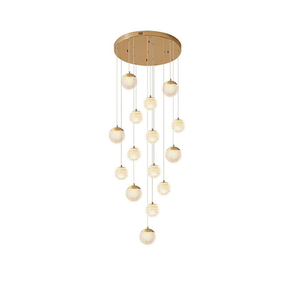 Arisha Multi Staircase Modern Art Deco Pendant Light, Gold - Neutralighting