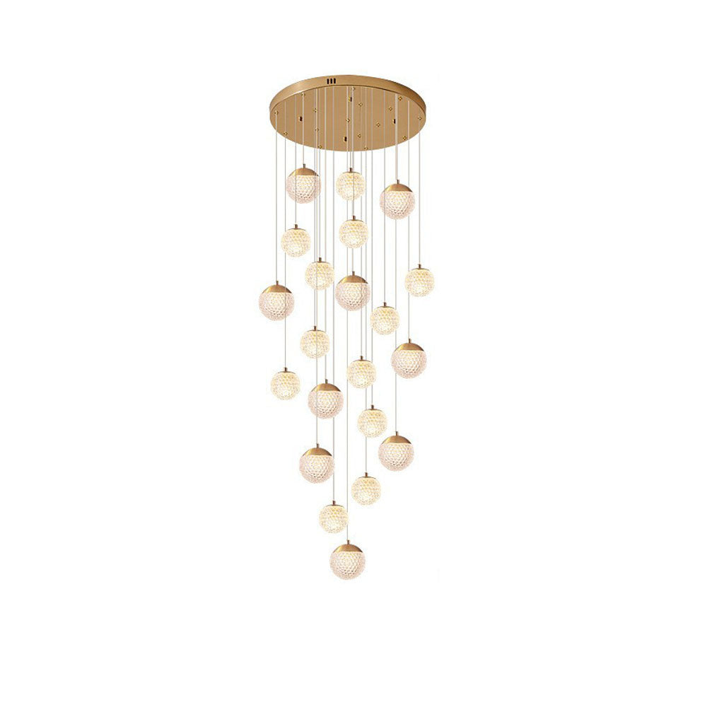 Arisha Multi Staircase Modern Art Deco Pendant Light, Gold - Neutralighting