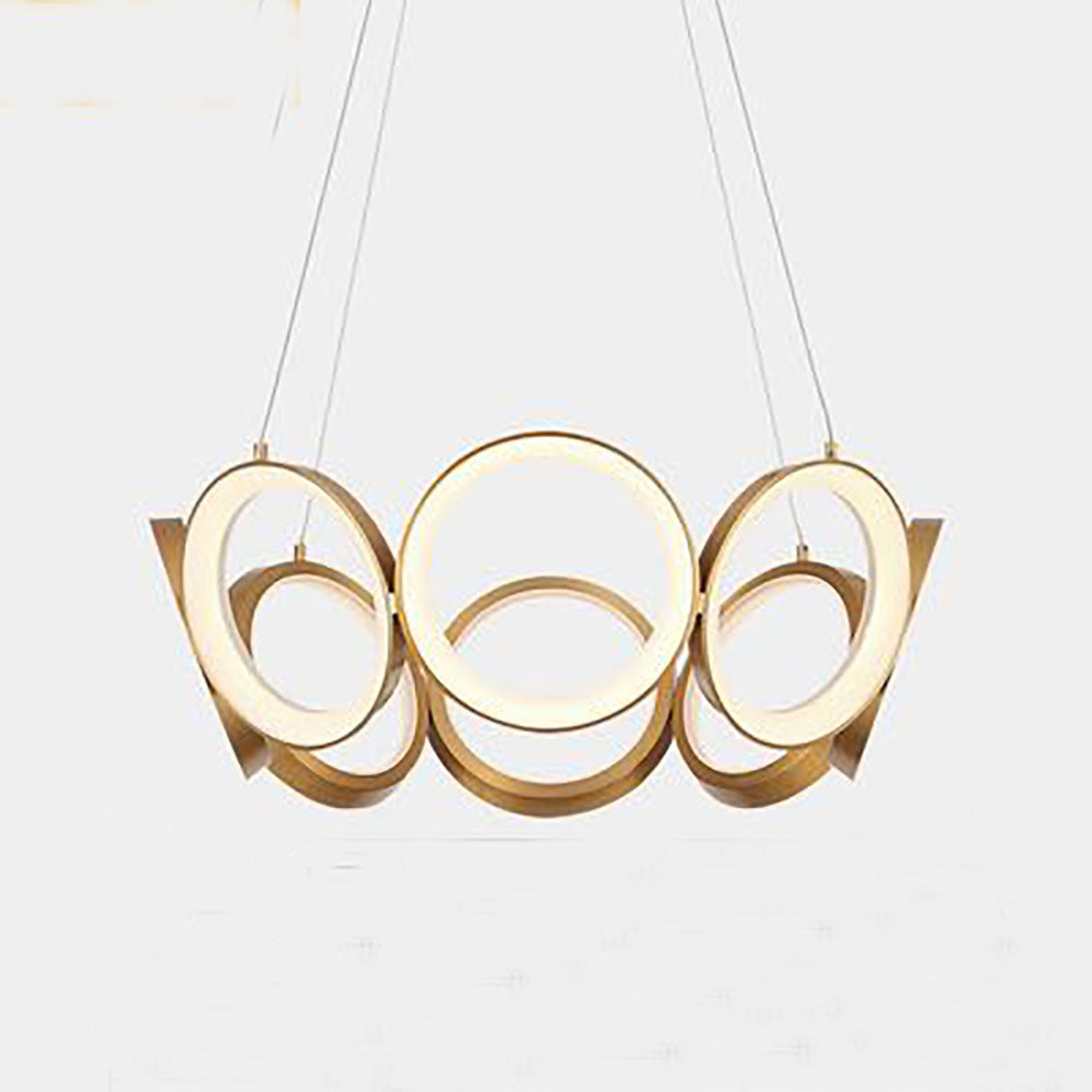 Arisha Luxury Ring Metal Pendant Light, Gold - Neutralighting
